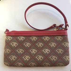 Dooney & Bourke Canvas & Leather Wristlet Wallet